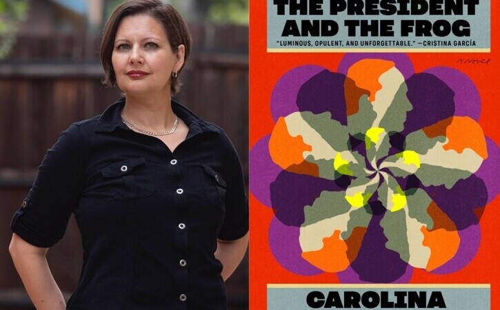 Author Carolina De Robertis & Book cover for The President & the Frog